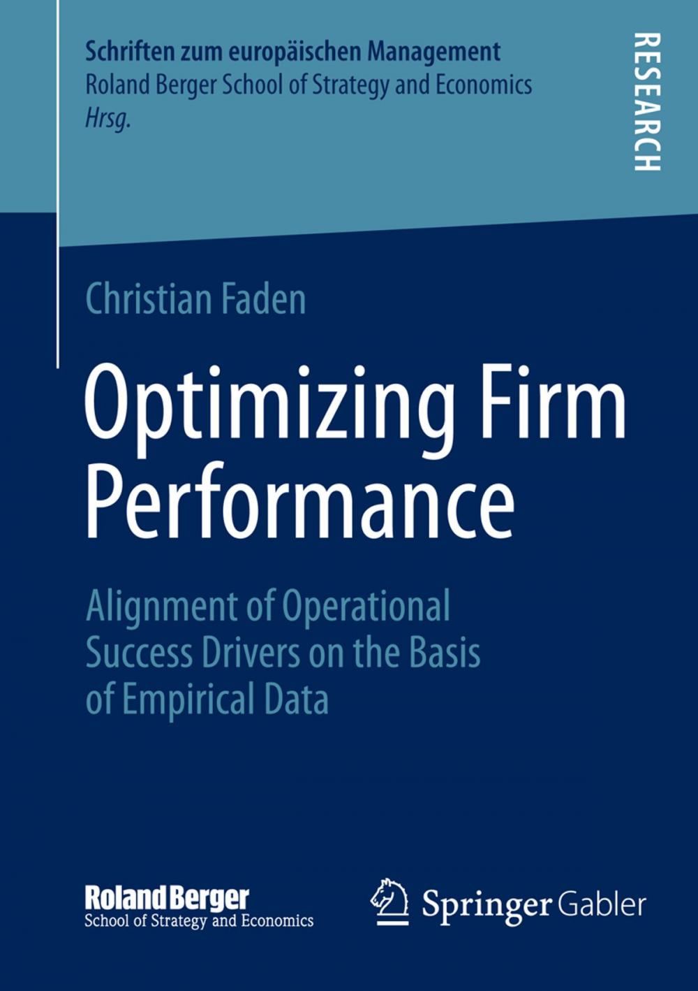 Big bigCover of Optimizing Firm Performance