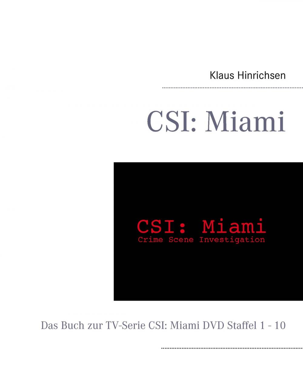 Big bigCover of CSI: Miami