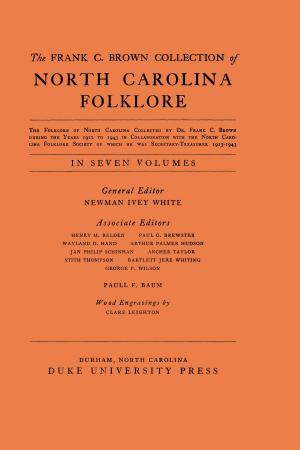 Cover of The Frank C. Brown Collection of NC Folklore