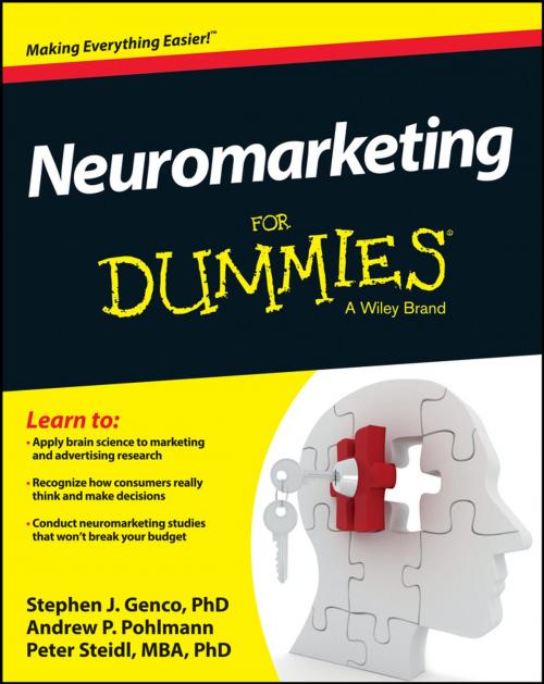 Cover of the book Neuromarketing For Dummies by Stephen J. Genco, Andrew P. Pohlmann, Peter Steidl, Wiley