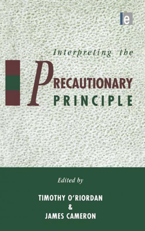 Cover of the book Interpreting the Precautionary Principle by Timothy O'Riordan, Taylor and Francis