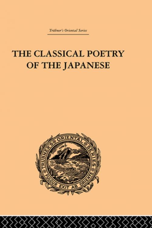 Cover of the book The Classical Poetry of the Japanese by Basil Hall Chamberlain, Taylor and Francis