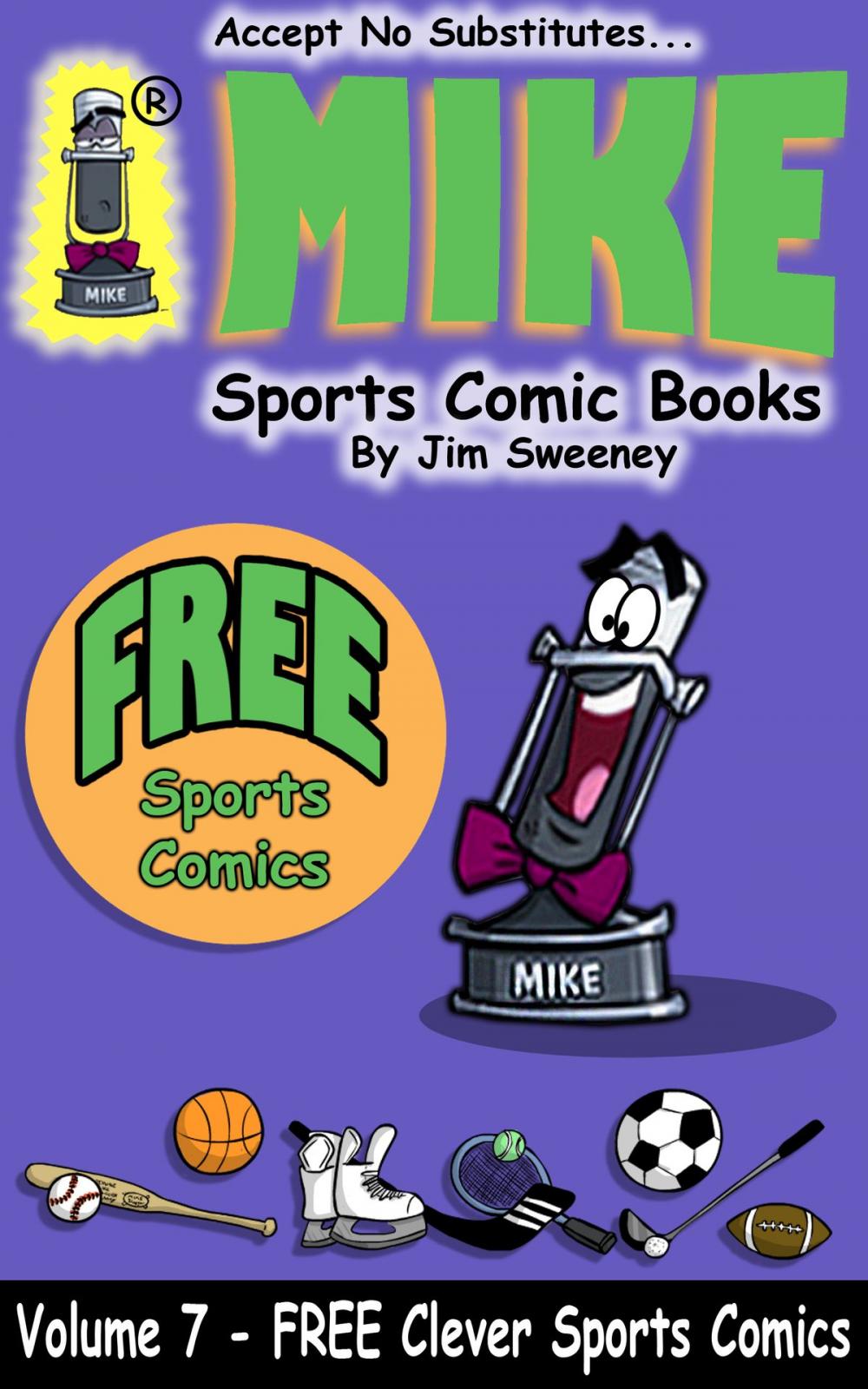 Big bigCover of MIKE FREE Book on Clever Sports Comics