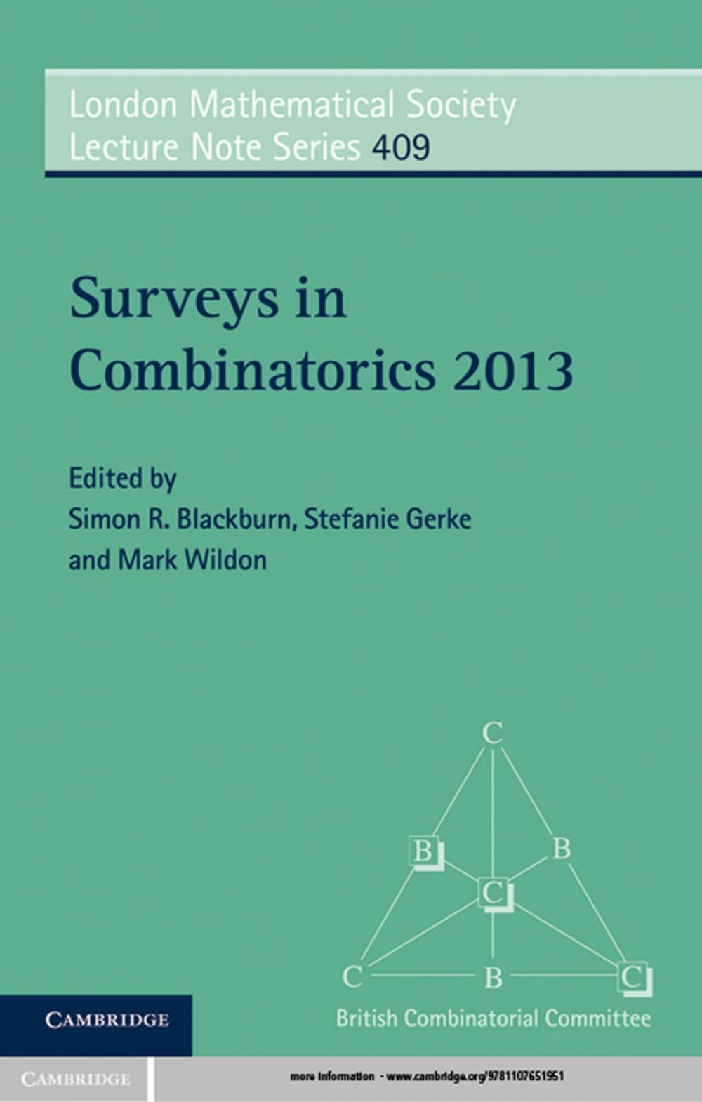 Big bigCover of Surveys in Combinatorics 2013