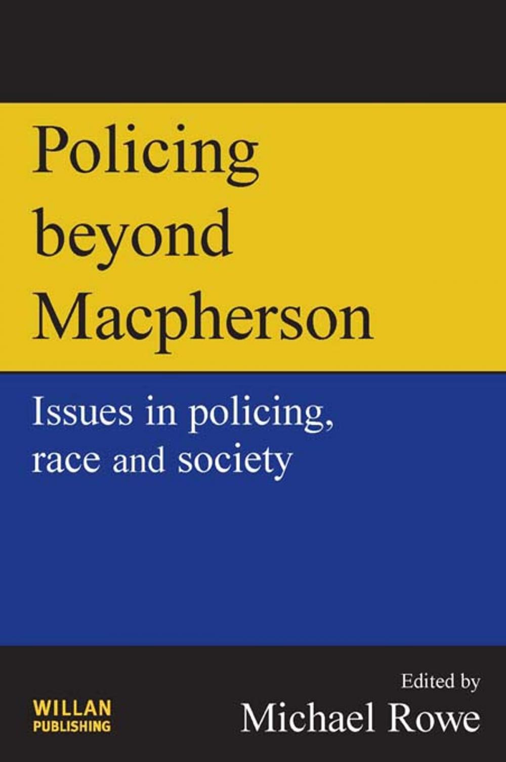 Big bigCover of Policing beyond Macpherson