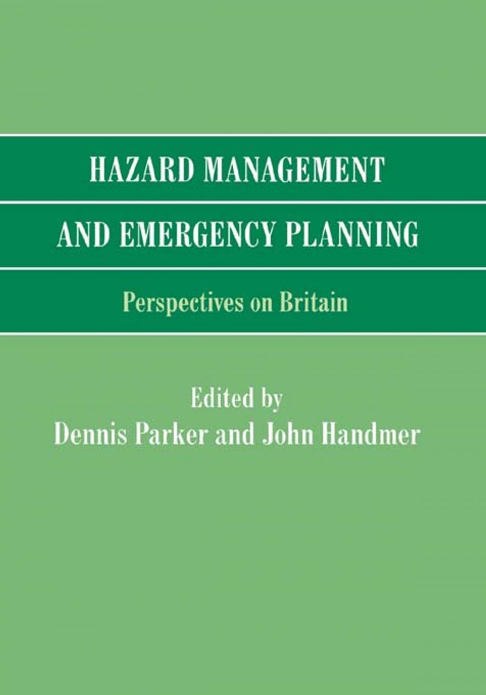 Big bigCover of Hazard Management and Emergency Planning