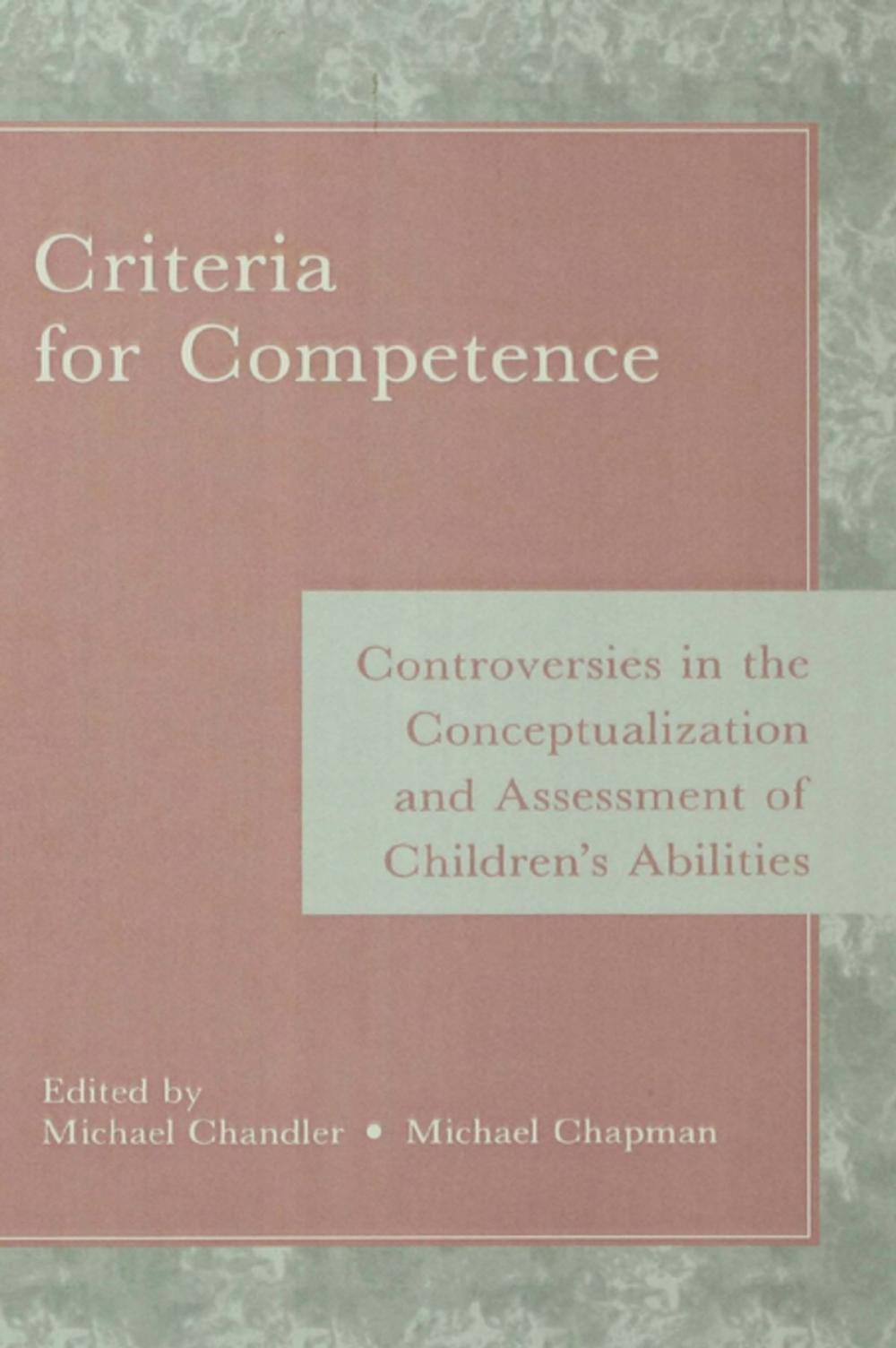 Big bigCover of Criteria for Competence