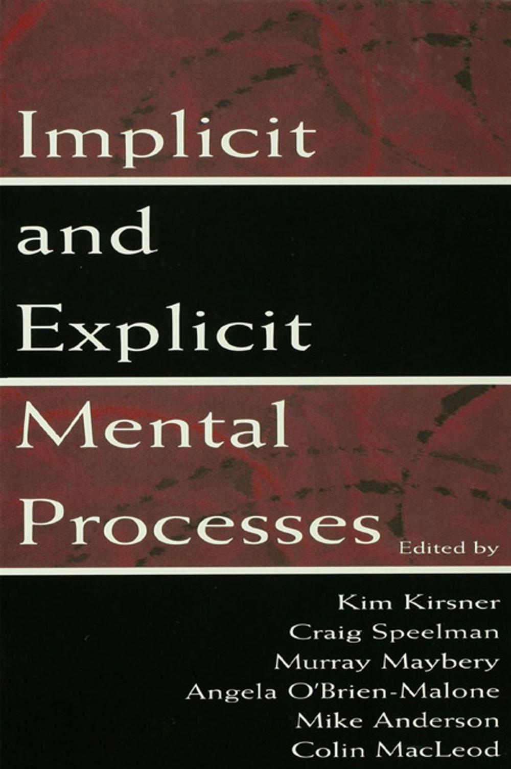 Big bigCover of Implicit and Explicit Mental Processes