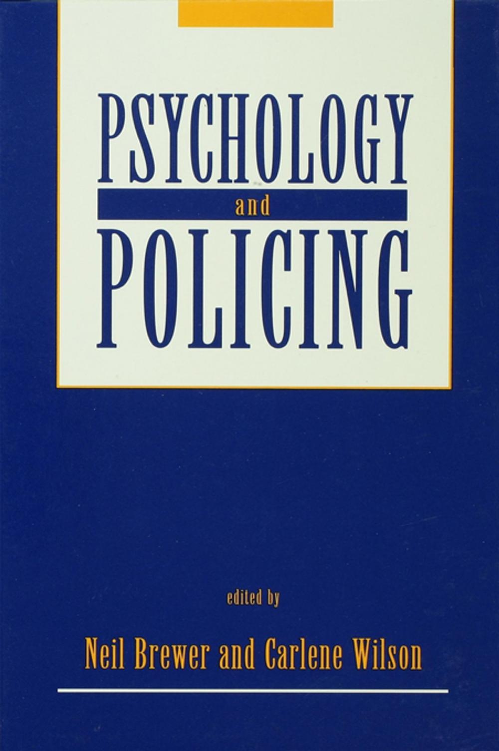 Big bigCover of Psychology and Policing