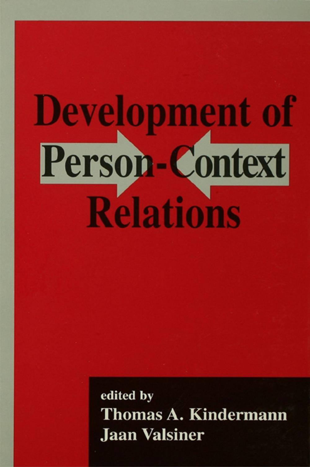 Big bigCover of Development of Person-context Relations