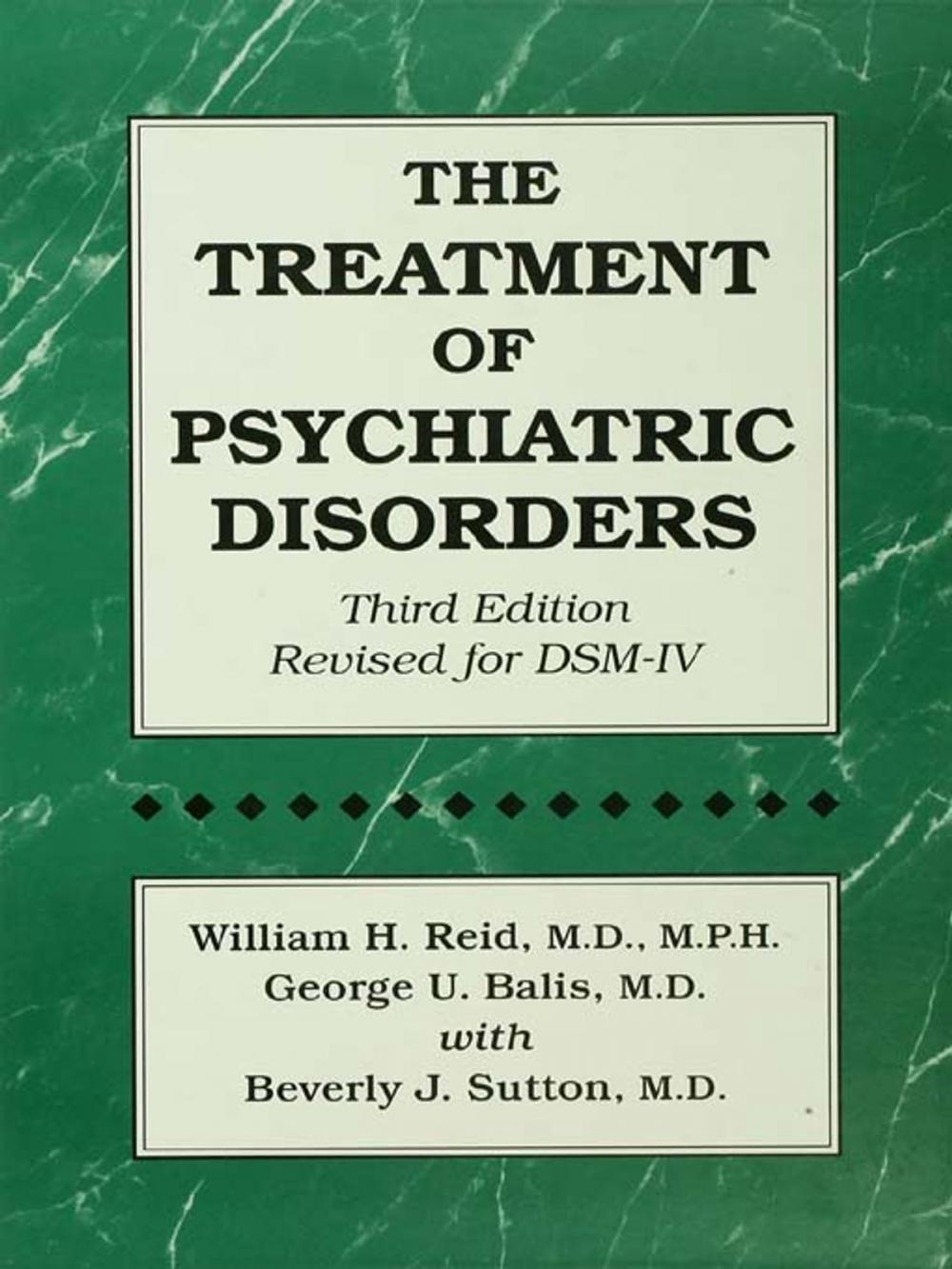 Big bigCover of The Treatment Of Psychiatric Disorders