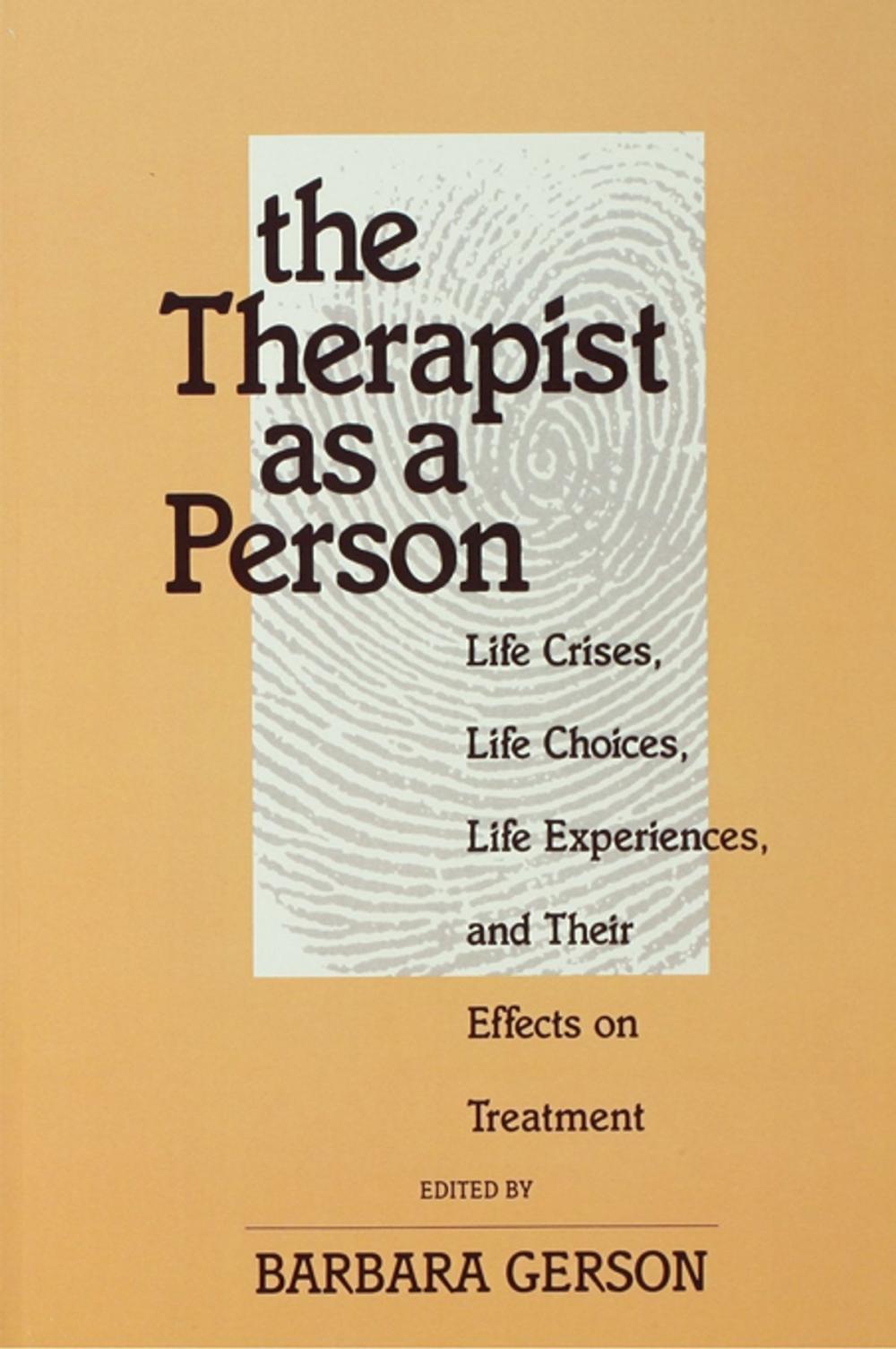 Big bigCover of The Therapist as a Person