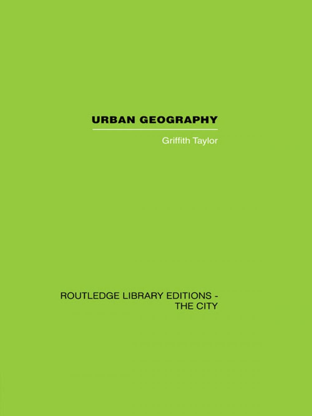 Big bigCover of Urban Geography