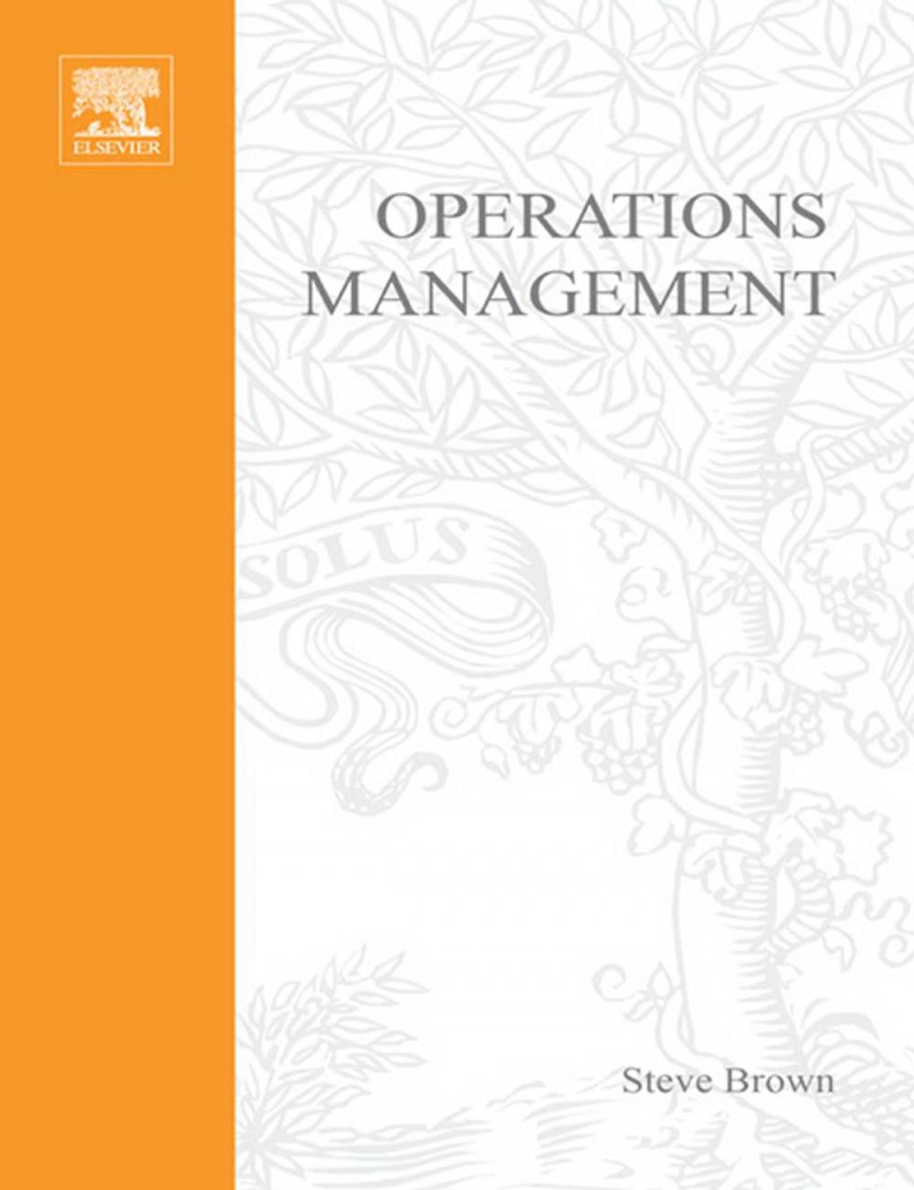 Big bigCover of Operations Management: Policy, Practice and Performance Improvement