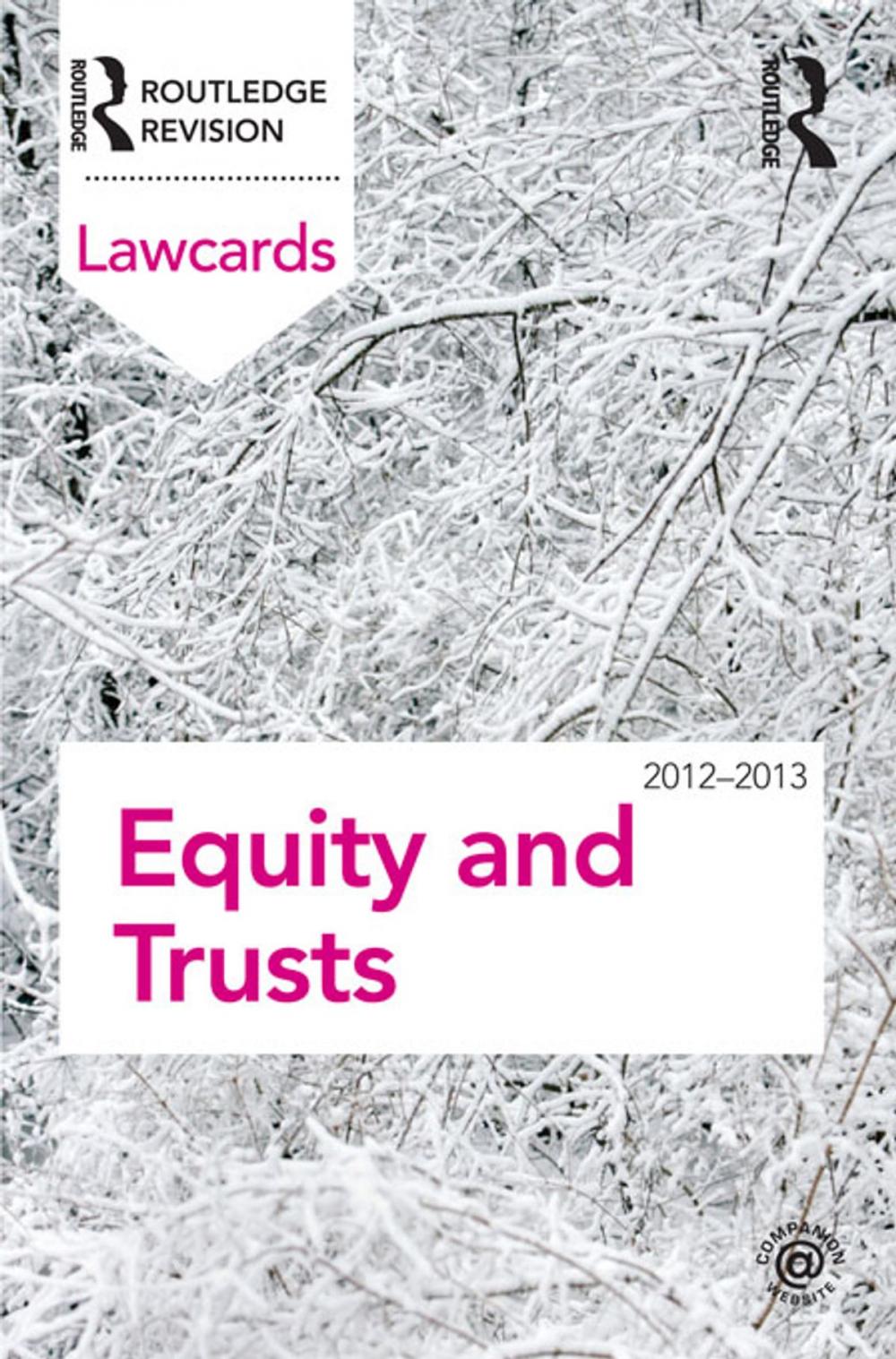 Big bigCover of Equity and Trusts Lawcards 2012-2013