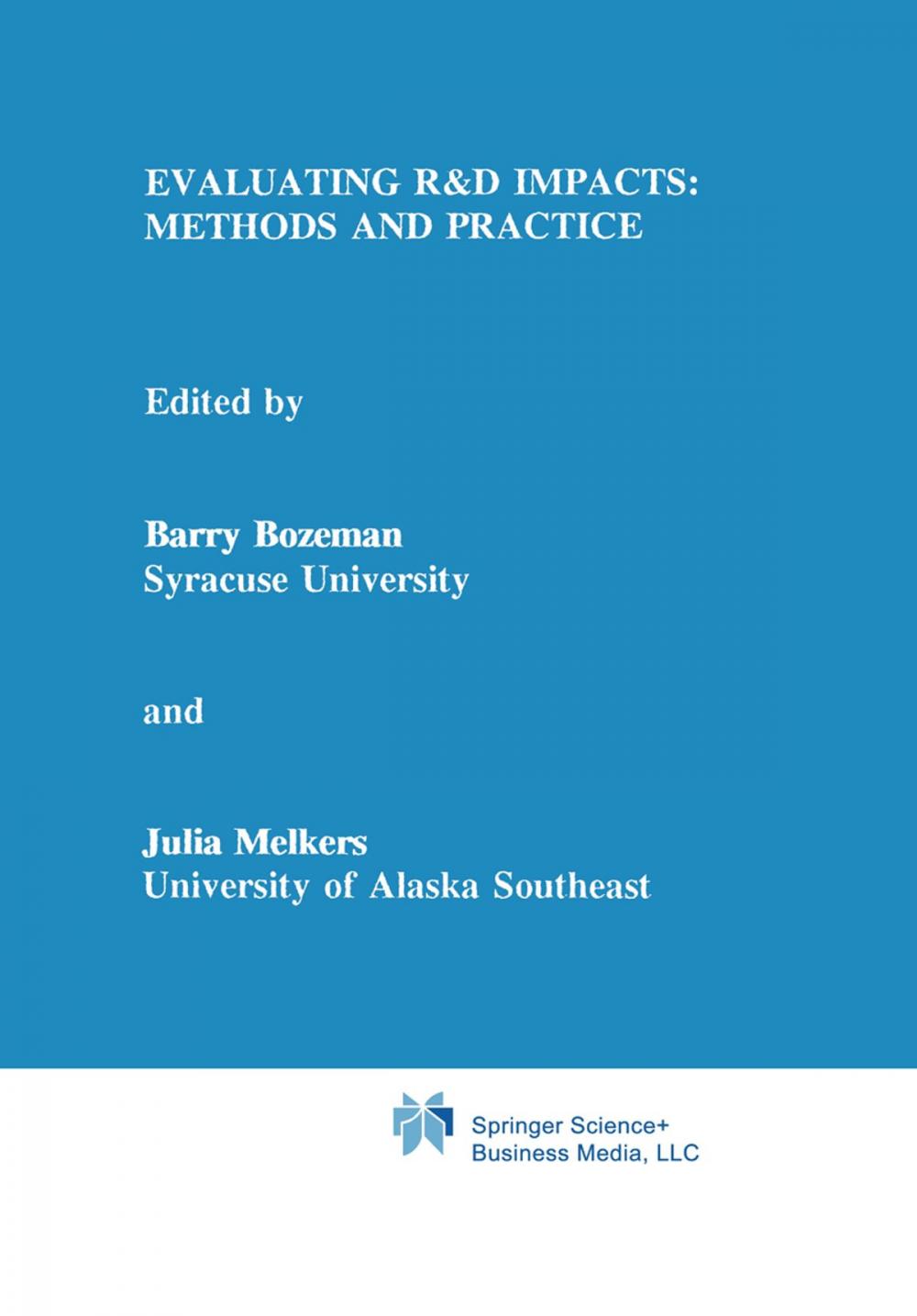 Big bigCover of Evaluating R&D Impacts: Methods and Practice