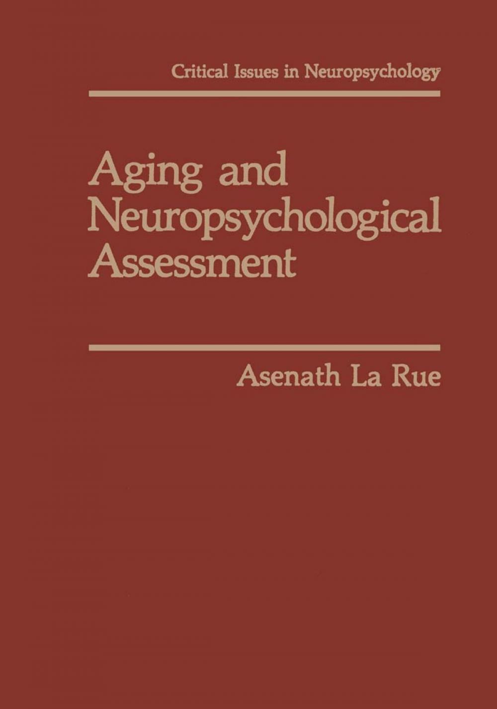 Big bigCover of Aging and Neuropsychological Assessment