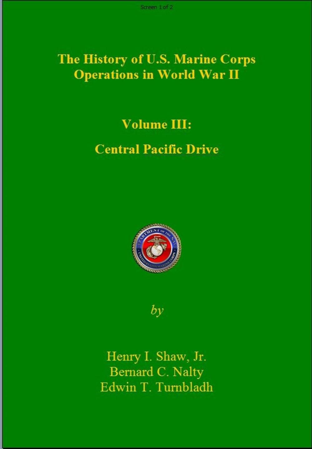 Big bigCover of The History of US Marine Corps Operation in WWII Volume III: Central Pacific Drive