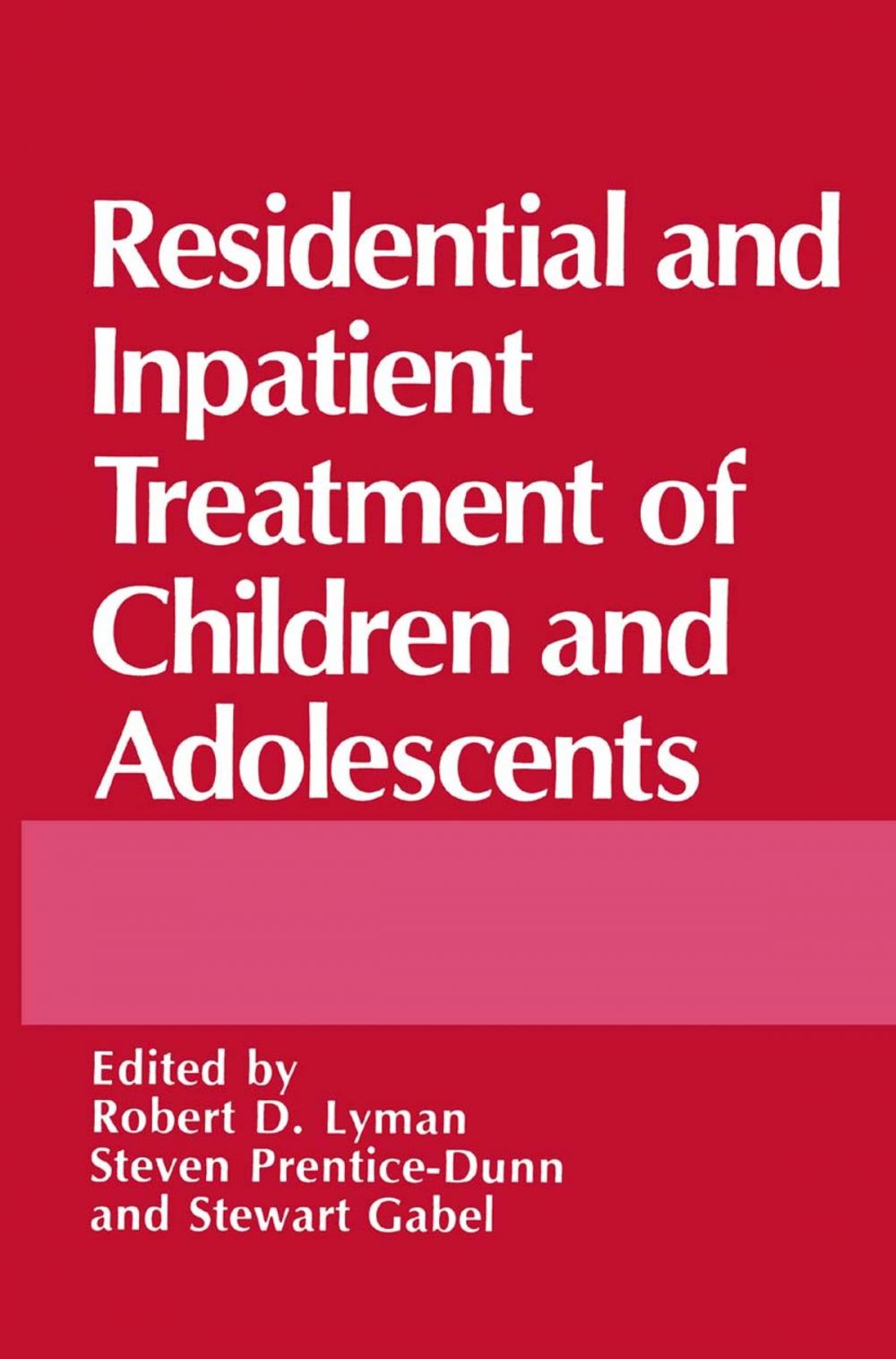 Big bigCover of Residential and Inpatient Treatment of Children and Adolescents