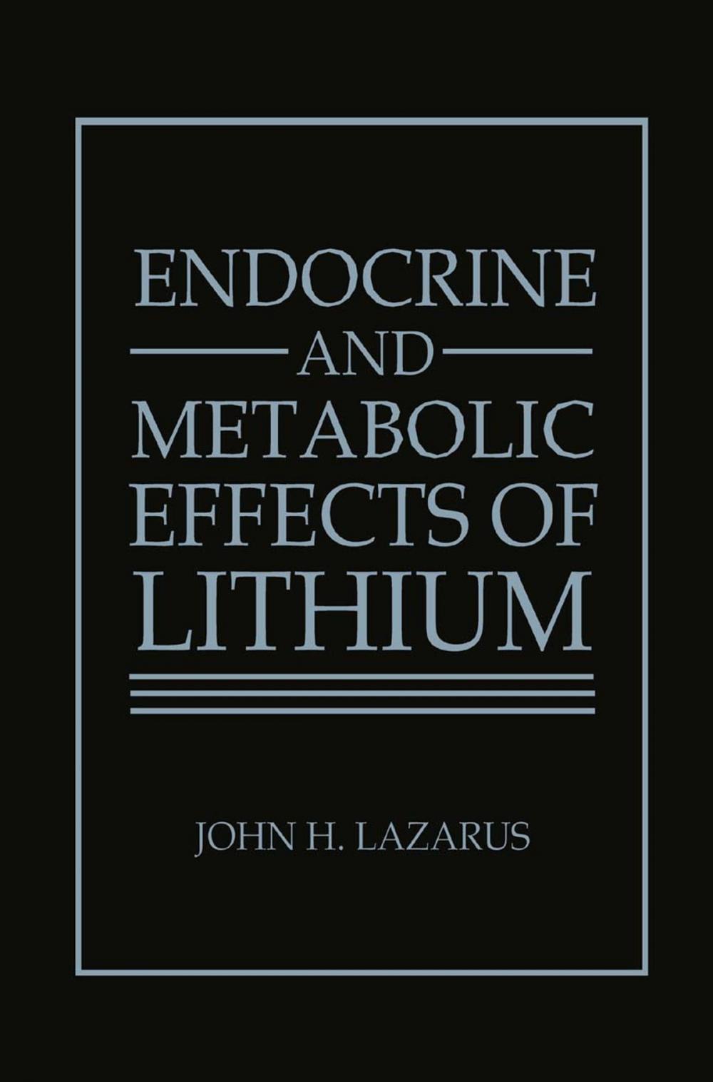 Big bigCover of Endocrine and Metabolic Effects of Lithium