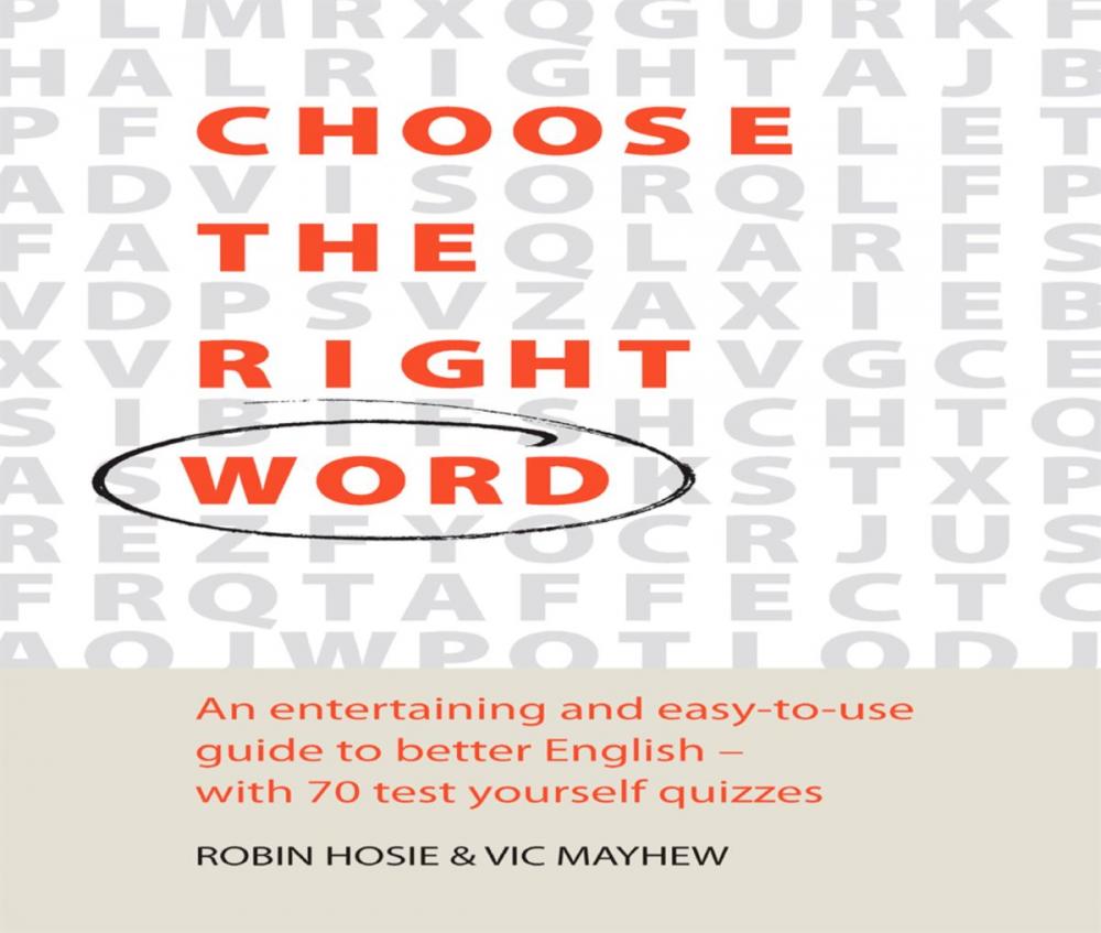 Big bigCover of Choose The Right Word