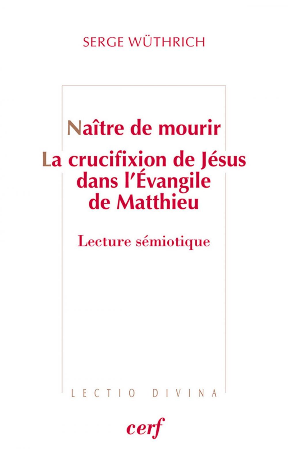 Big bigCover of Naître de mourir - La crucifixion de Jésus dans l'Evangile de Matthieu