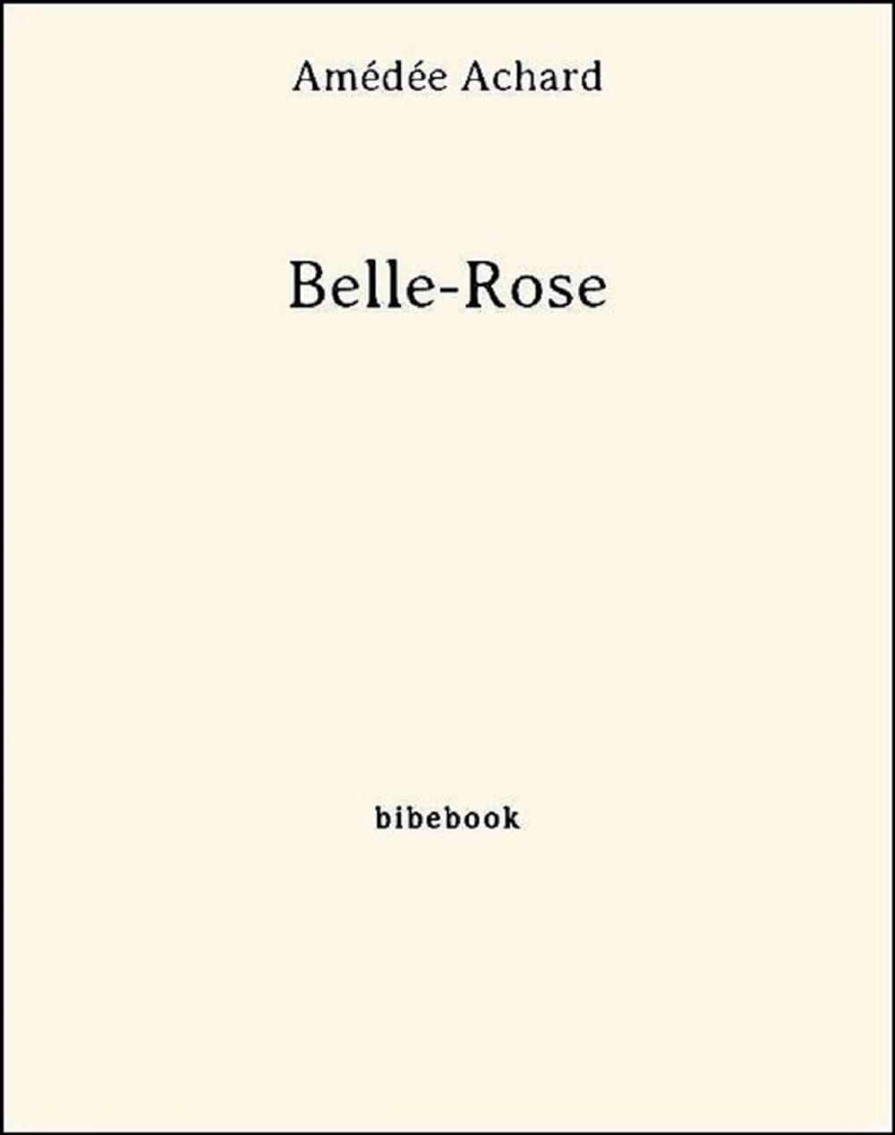 Big bigCover of Belle-Rose