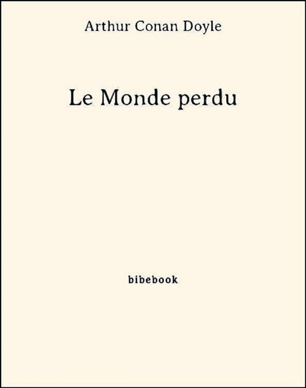 Big bigCover of Le Monde perdu