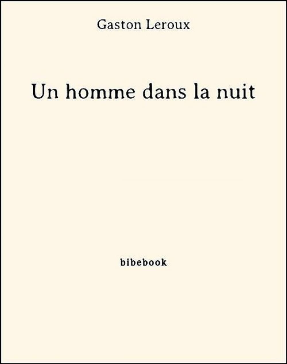 Big bigCover of Un homme dans la nuit