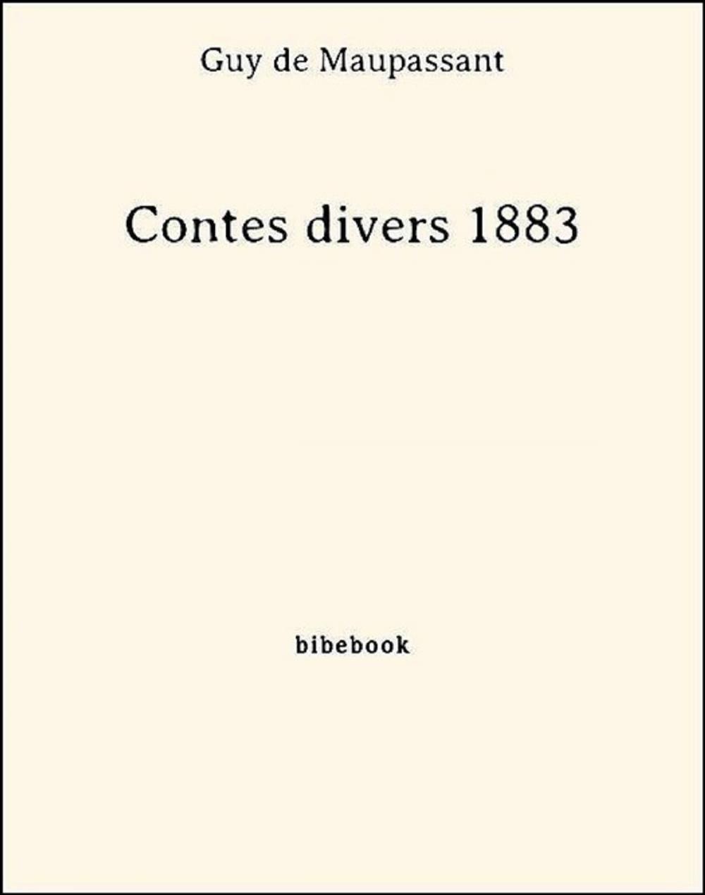 Big bigCover of Contes divers 1883