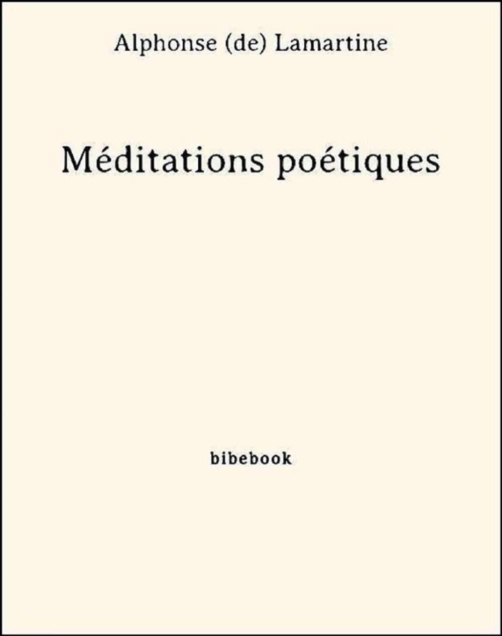 Big bigCover of Méditations poétiques