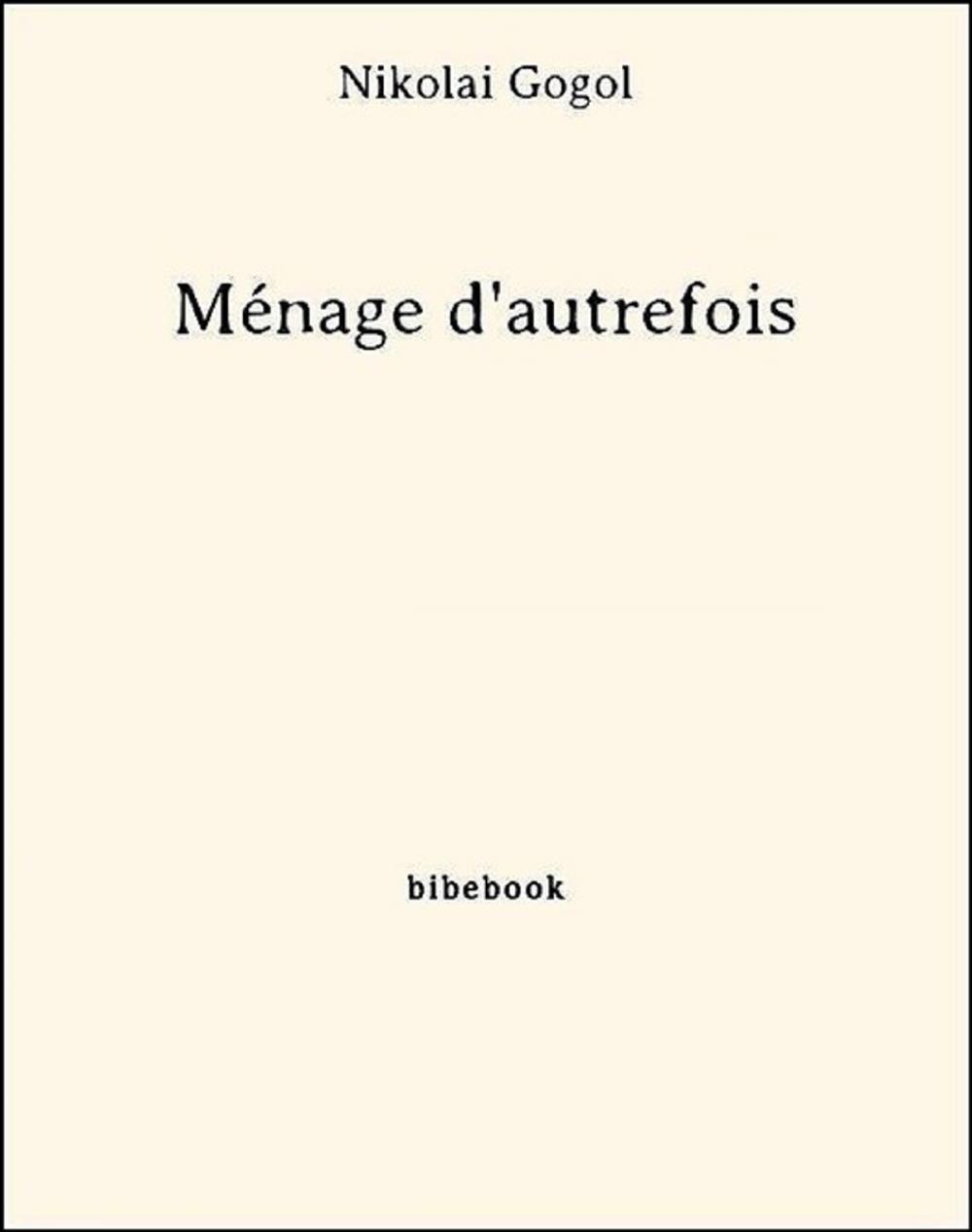 Big bigCover of Ménage d'autrefois