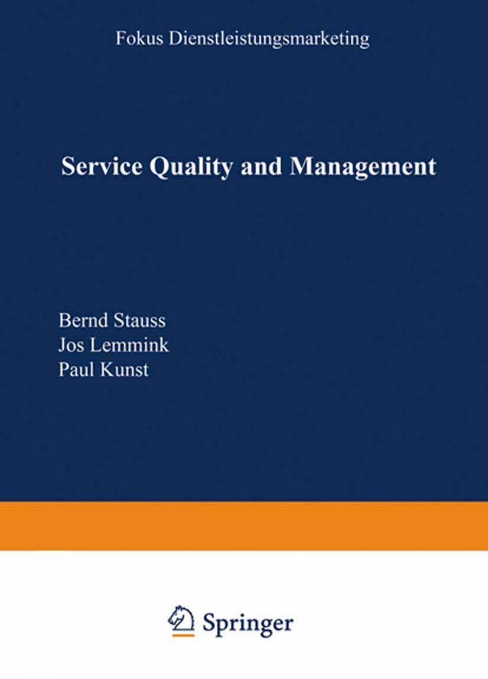 Big bigCover of Service Quality and Management