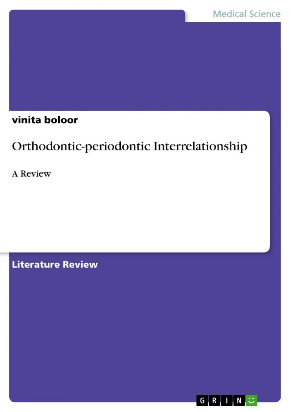 Big bigCover of Orthodontic-periodontic Interrelationship