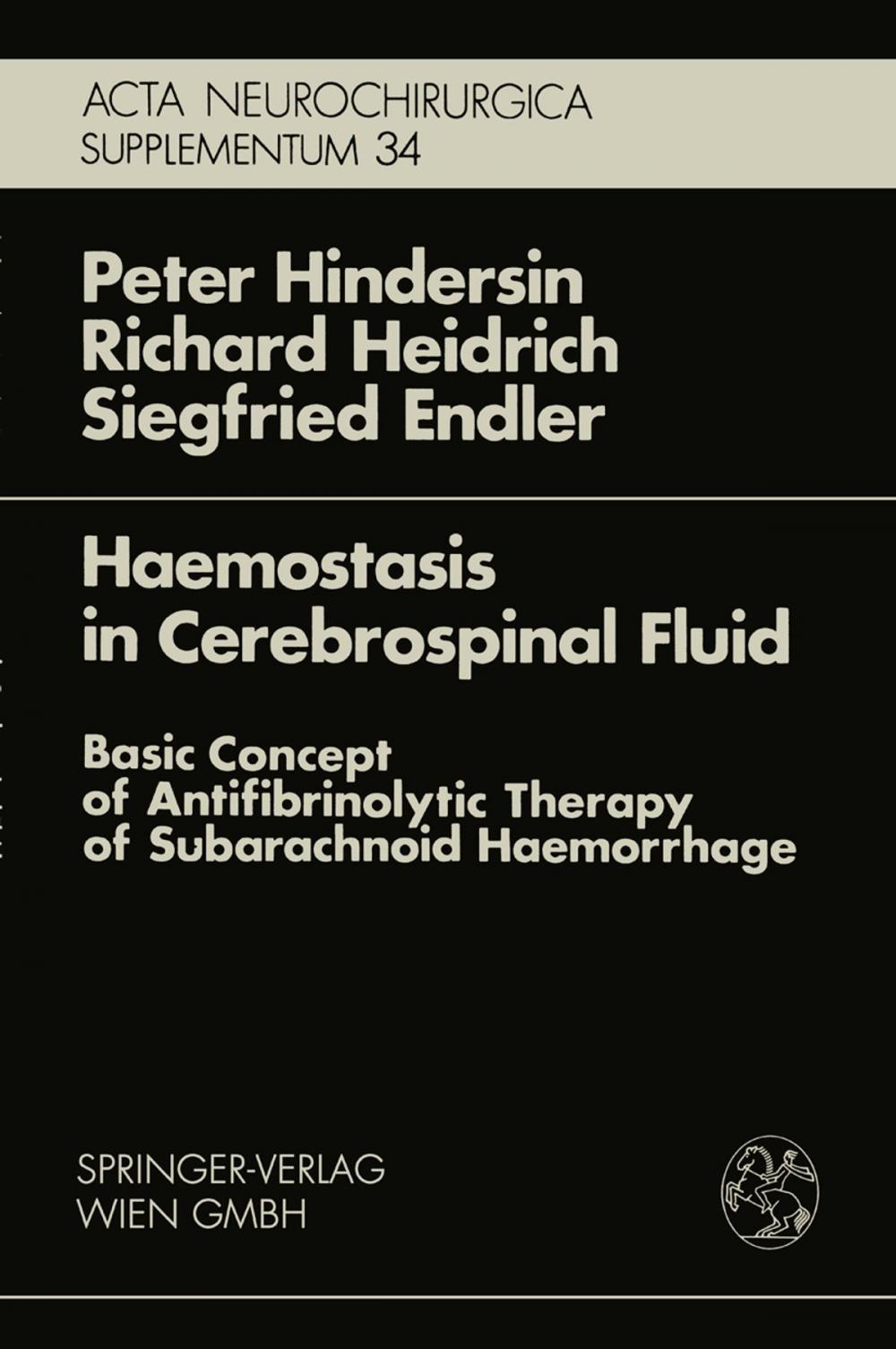 Big bigCover of Haemostasis in Cerebrospinal Fluid