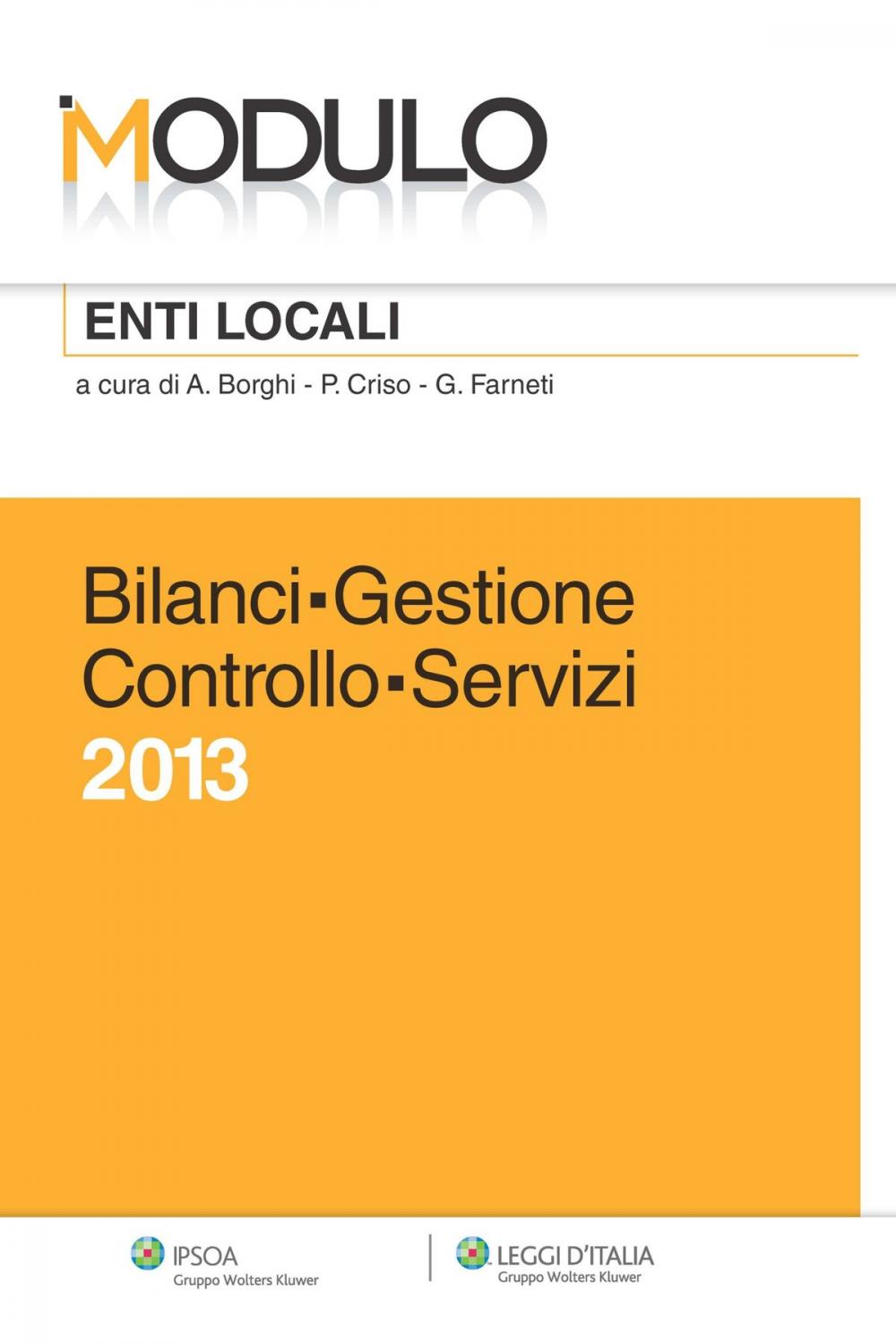 Big bigCover of Modulo Enti locali Bilanci Gestione Controllo Servizi