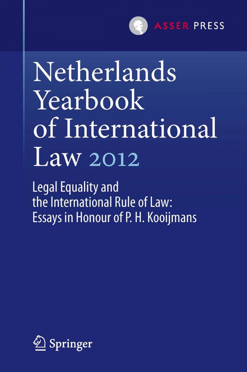 Big bigCover of Netherlands Yearbook of International Law 2012