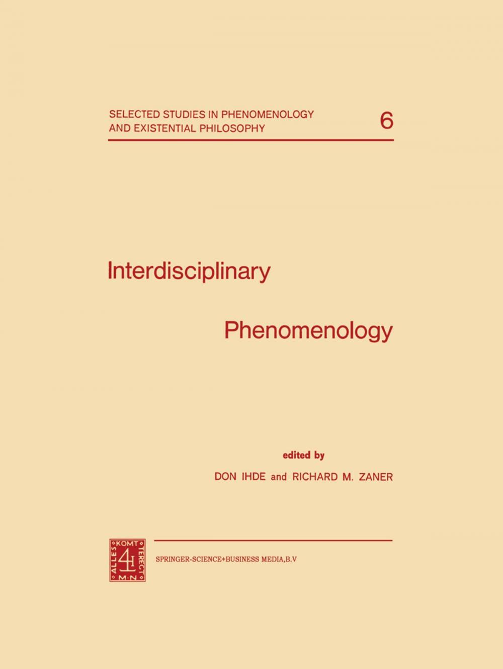 Big bigCover of Interdisciplinary Phenomenology