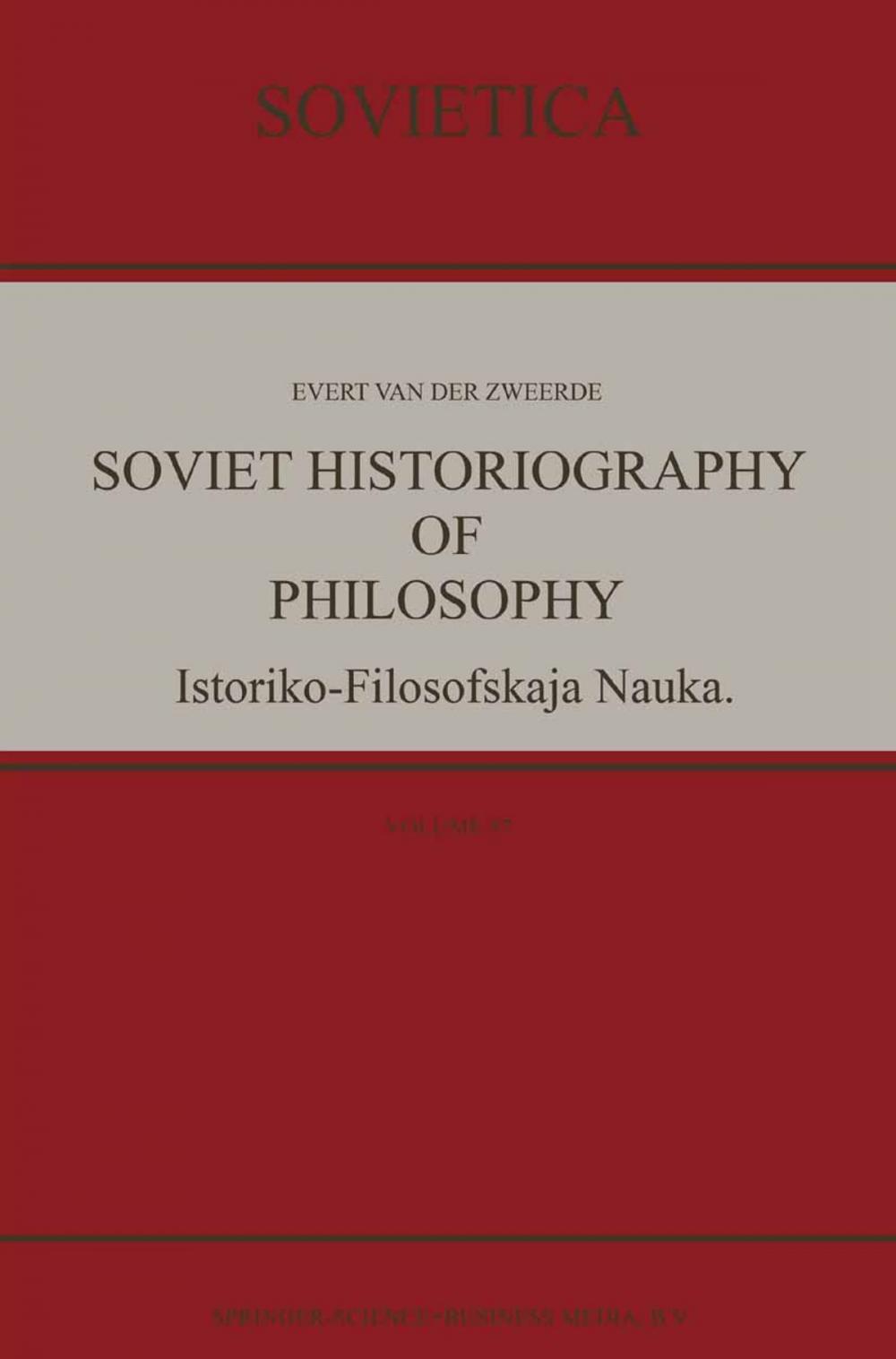 Big bigCover of Soviet Historiography of Philosophy