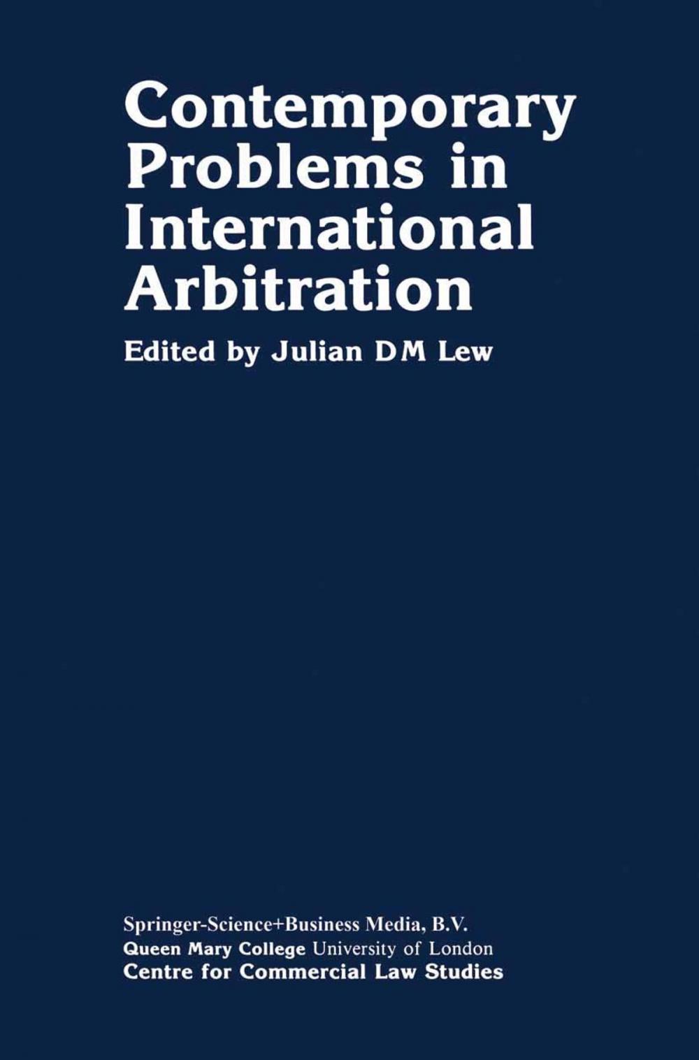 Big bigCover of Contemporary Problems in International Arbitration