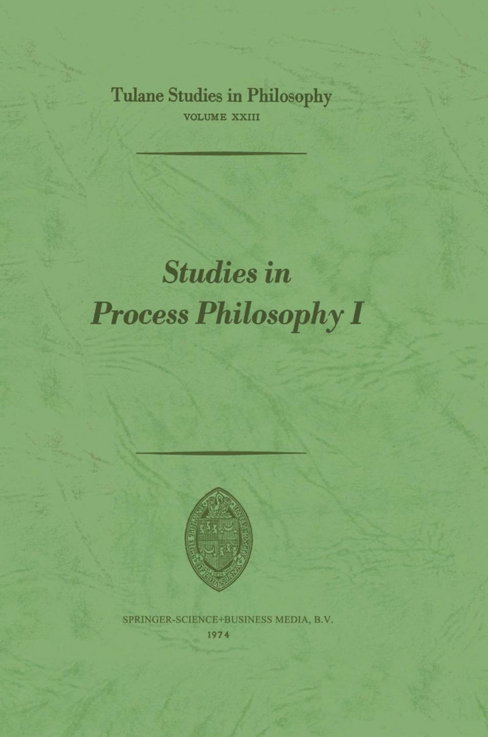 Big bigCover of Studies in Process Philosophy I