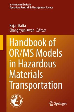 Cover of the book Handbook of OR/MS Models in Hazardous Materials Transportation by Whitlow W. L. Au, Mardi C. Hastings