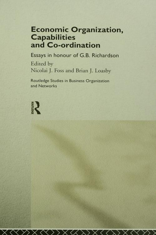 Cover of the book Economic Organization, Capabilities and Coordination by , Taylor and Francis