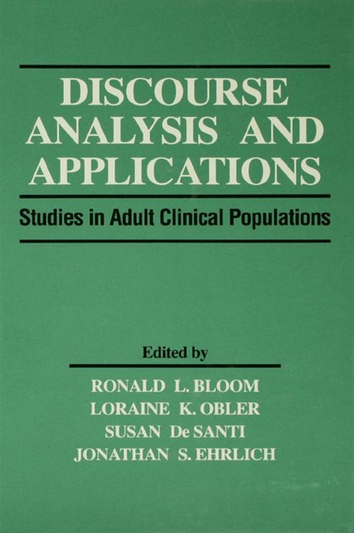 Cover of the book Discourse Analysis and Applications by , Taylor and Francis