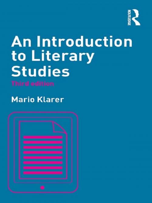 Cover of the book An Introduction to Literary Studies by Mario Klarer, Taylor and Francis