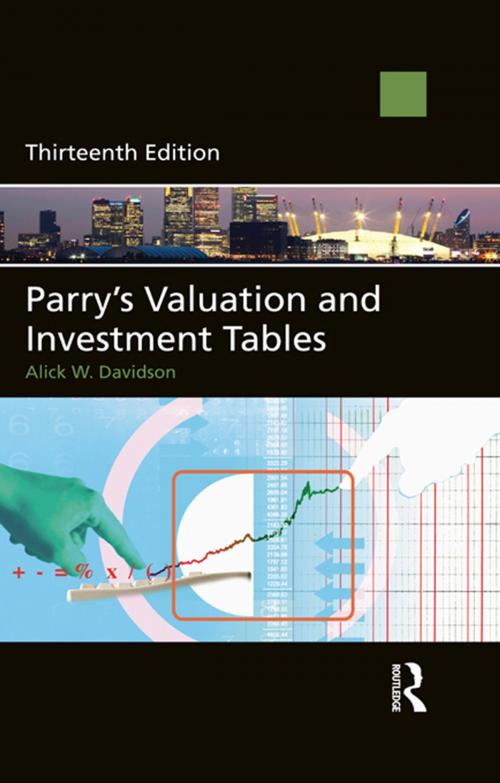 Cover of the book Parry's Valuation and Investment Tables by Alick Davidson, CRC Press