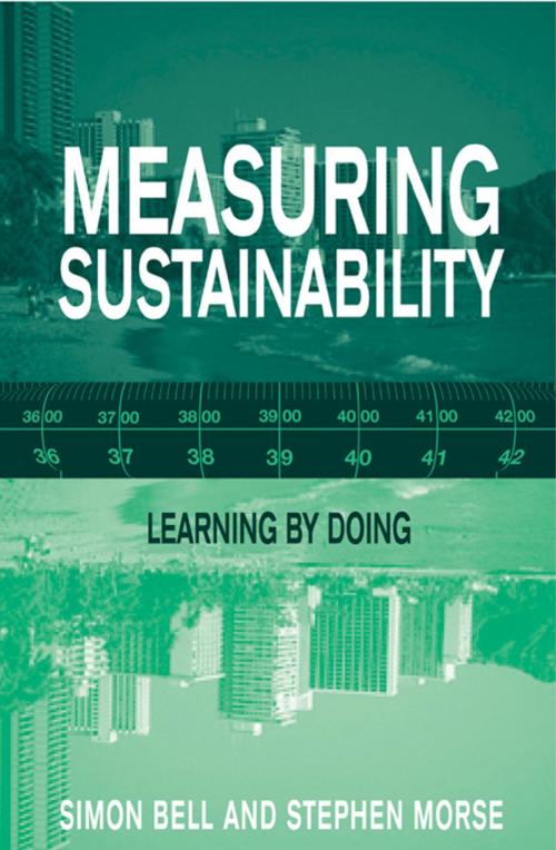 Cover of the book Measuring Sustainability by Simon Bell, Stephen Morse, Taylor and Francis