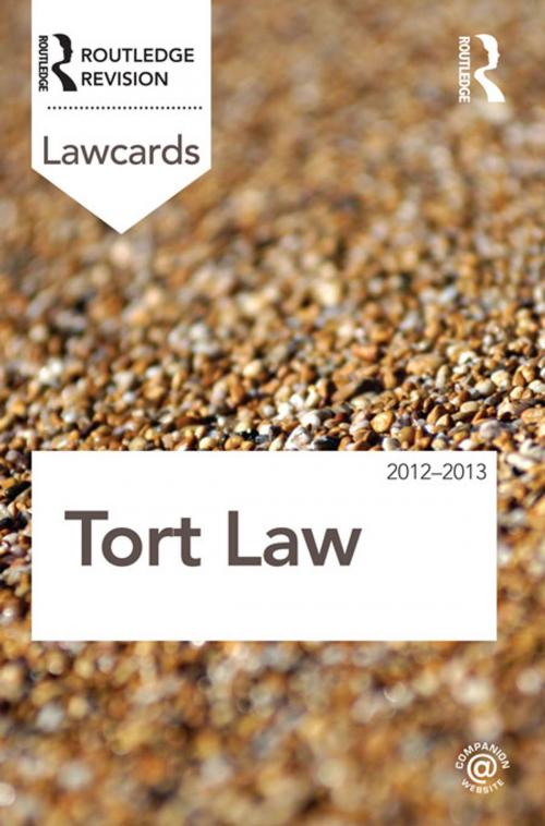 Cover of the book Tort Lawcards 2012-2013 by Routledge, Taylor and Francis