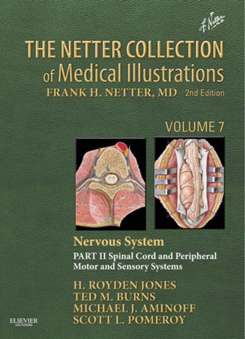 Cover of the book The Netter Collection of Medical Illustrations: Nervous System, Volume 7, Part II - Spinal Cord and Peripheral Motor and Sensory Systems E-Book by H. Royden Jones, Jr. Jr., Ted Burns, Michael J. Aminoff, Scott Pomeroy, Elsevier Health Sciences