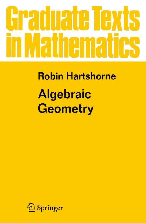 Cover of the book Algebraic Geometry by Robin Hartshorne, Springer New York